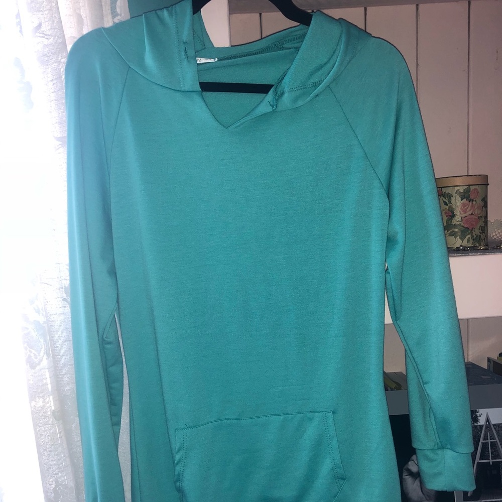 Blue hoodie